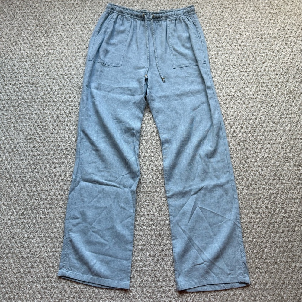 St. John Sport by Marie Gray Linen Blend Pants size Small